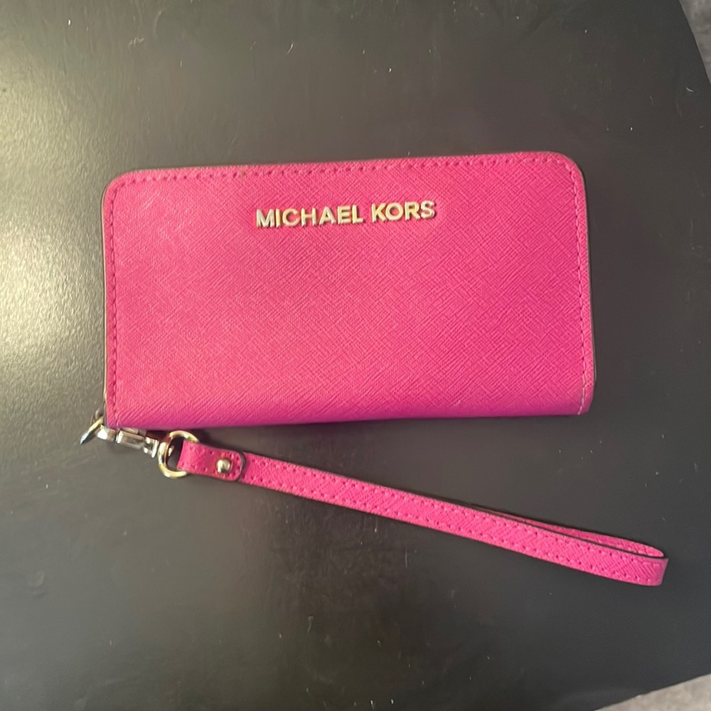 Authentic Michael kors wristlet wallet